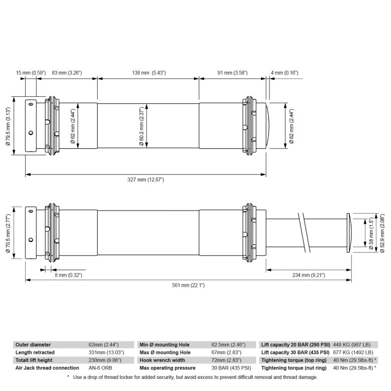 Air Jack 60 Competition, High Pressure