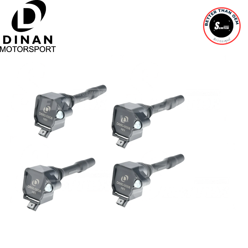 ชุดคอยล์จุดระเบิดสีดำ Dinan สำหรับเครื่องตระกูล B จำนวน 4 ตัว