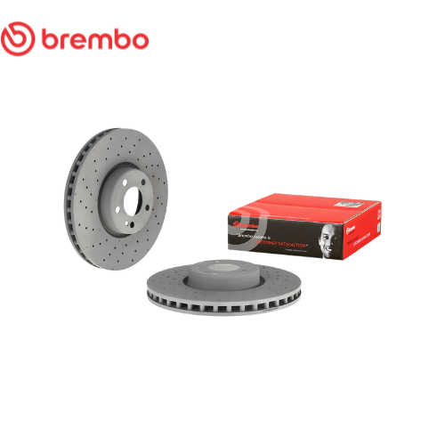 จานเบรกหน้า Brembo High Carbon (HC) – Mercedes-Benz C-Class W205 / C205 (C200, C220, C250, C300) – แบบเจาะรู