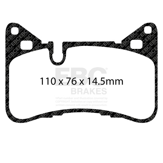 ผ้าเบรกหลัง EBC Yellowstuff DP42117R – สำหรับ Mercedes-Benz CLS (C218) และ E-Class (W212)