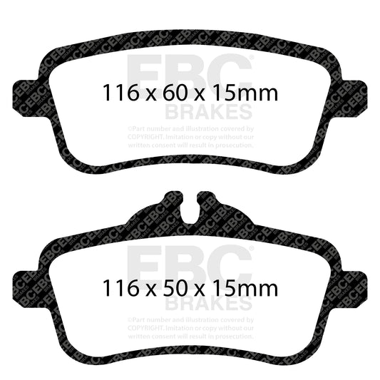 ผ้าเบรกหลัง EBC Yellowstuff DP42137R – สำหรับ Mercedes-Benz A45 AMG, CLA45 AMG, GLA45 AMG W176 C117 X117 X156