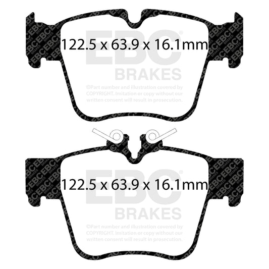 ผ้าเบรกหลัง EBC Bluestuff NDX DP52270NDX – สำหรับ Mercedes-Benz C43 (W205), E350e (W213), GLC250, GLC43 AMG