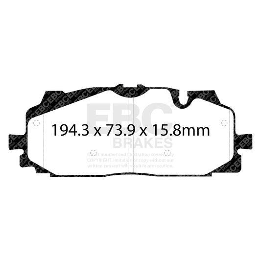 ผ้าเบรกหน้า EBC Bluestuff DP52277NDX – สำหรับ Audi A6/A7/A8 (C8/D5), Q7/Q8, RS3 8Y, RS4/RS5 B9, e-tron และ VW Touareg Mk3