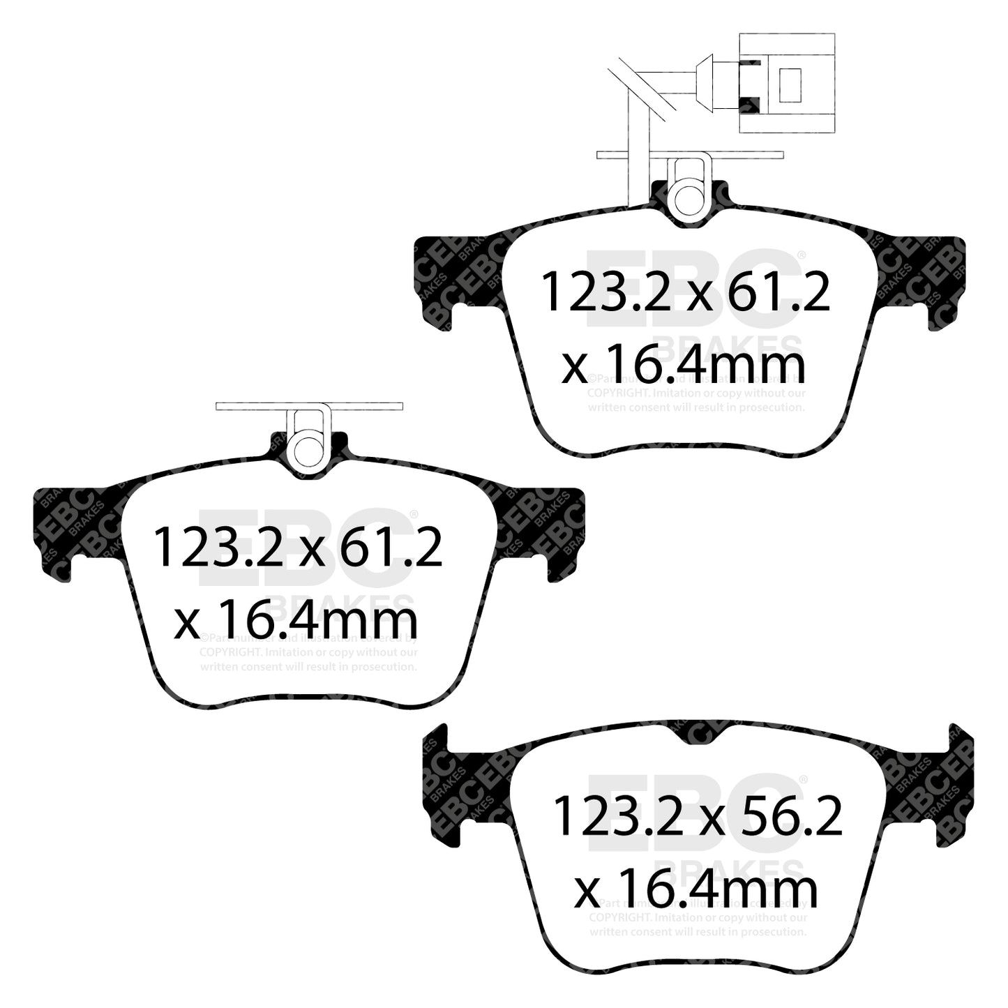 ผ้าเบรกหน้า EBC Bluestuff DP52277NDX – สำหรับ Audi A6/A7/A8, Q7/Q8, RS3 8Y, RS4/RS5 B9 และ VW Touareg Mk3