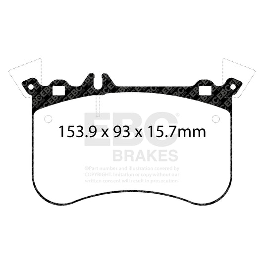 ผ้าเบรกหน้า EBC Yellowstuff DP42311R – สำหรับ Mercedes-Benz A45 AMG, CLA45 AMG, GLA45 AMG W176 C117 X117 X156