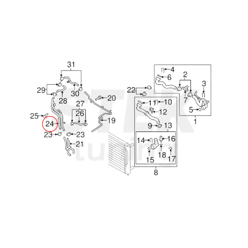 ท่อน้ำหล่อเย็นแบบโลหะ Audi VW (Coolant Pipe – Metal) OEM VIKA 11211801401