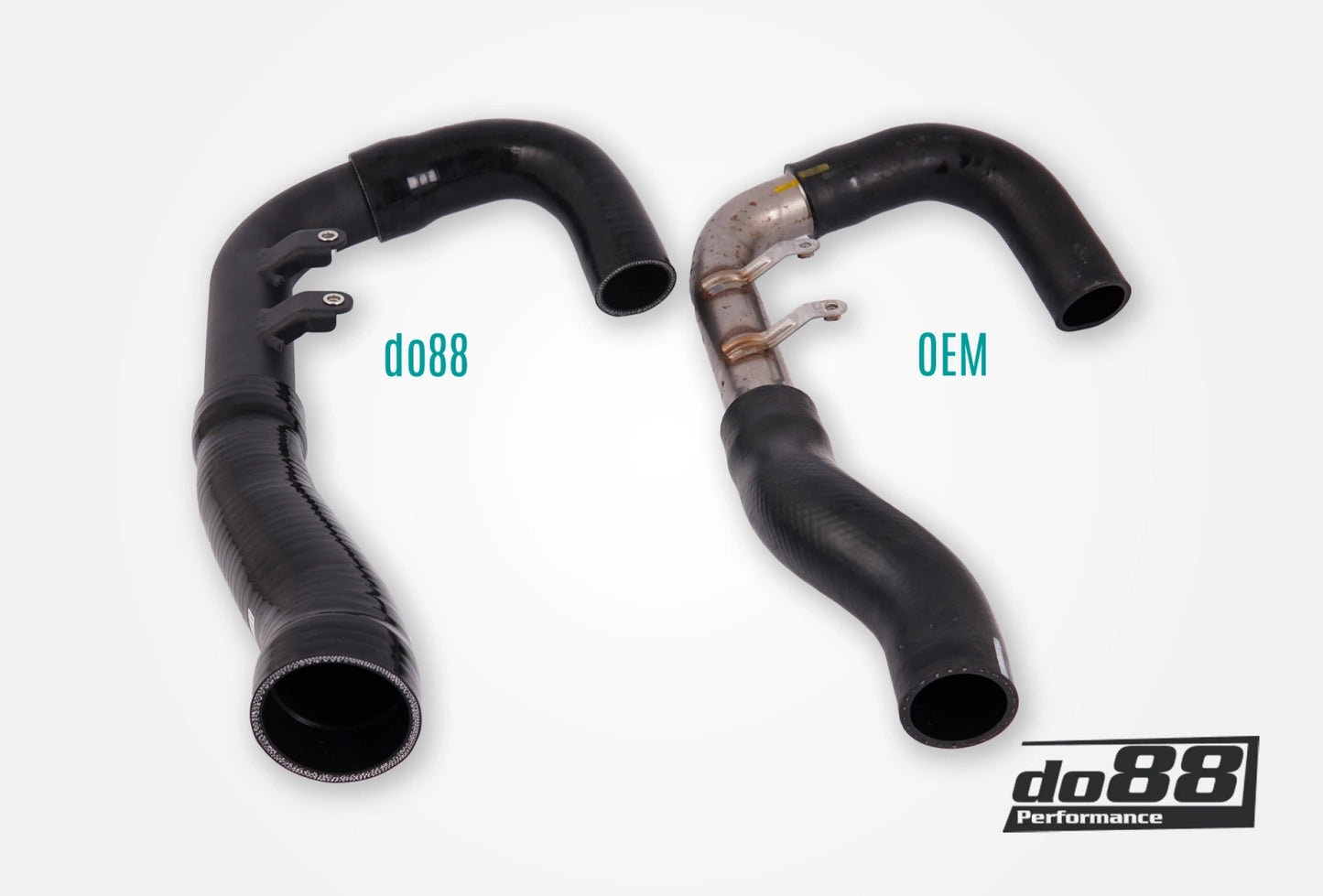 do88 Toyota Yaris GR Pressure pipes for do88 IC, Black hoses