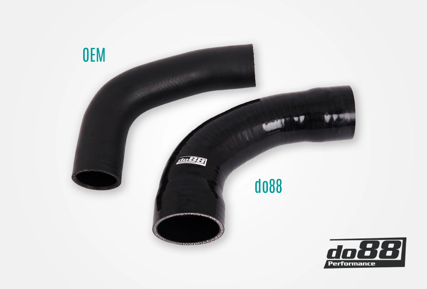 do88 Toyota Yaris GR Pressure pipes for do88 IC, Black hoses