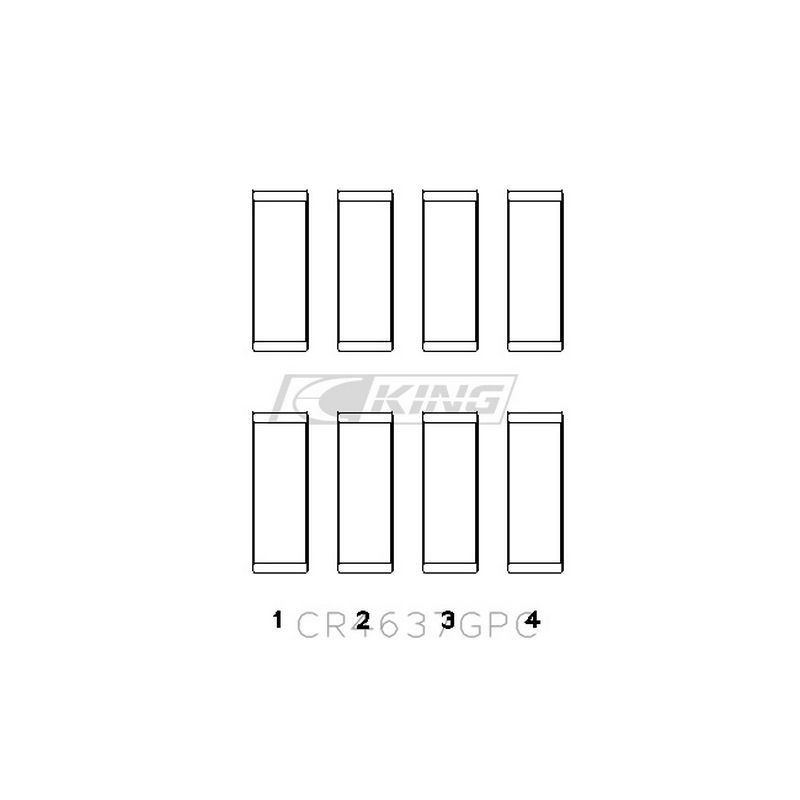 King CR4637GPC – ชาร์ปก้านสูบ (Racing GPC Series, Polymer Coated) สำหรับ Audi/VW EA888 1.8–2.0 TFSI