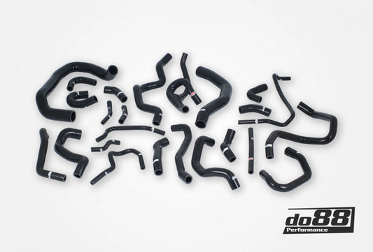 do88 Silicone Coolant Hose Kit (24 ชิ้น) – AUDI / SEAT / SKODA / VW 1.8 / 2.0 TSI (MQB) – Black