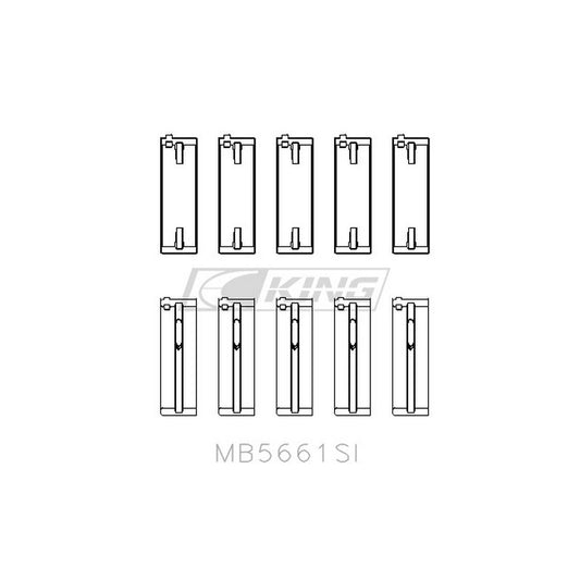 King MB5661SI – ชุดชาร์ปข้อเหวี่ยง (OE Replacement SI Series, Bi-Metal) สำหรับ Audi/VW 1.6–2.0 – ADZ / AWT / APK / BHP / BPY / AKS