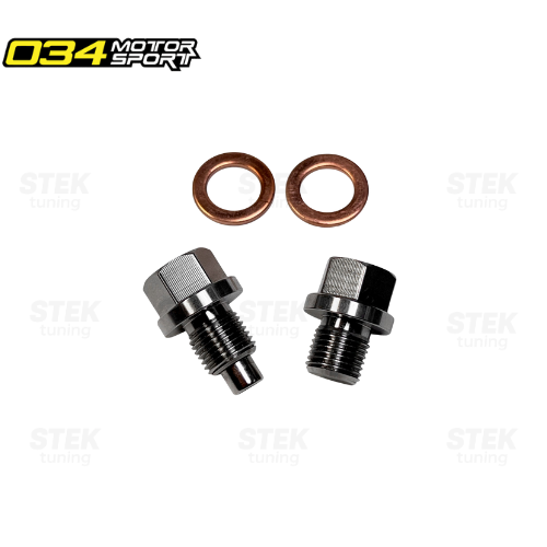 น็อตถ่ายน้ำมันเฟืองท้าย 034Motorsport Rear Differential Magnetic Drain Plug Kit สำหรับ Audi 8J/8P/8V/8V.5/8S/8Y Quattro และ VW Mk5–Mk8 4Motion