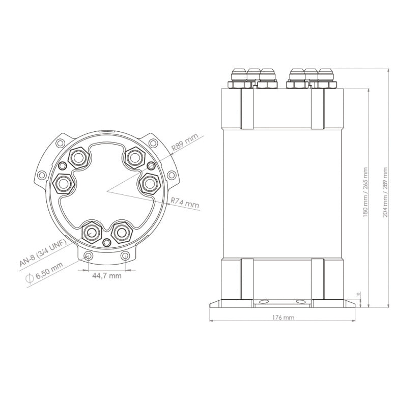 2G Fuel Surge Tank 3.0 liter for external fuel pumps