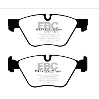 ผ้าเบรค EBC Brakes รุ่น Yellowstuff/ ผ้าเบรคหน้า BMW F10 F11 (518,520,523,525,528) ขนาดจาน 330 MM