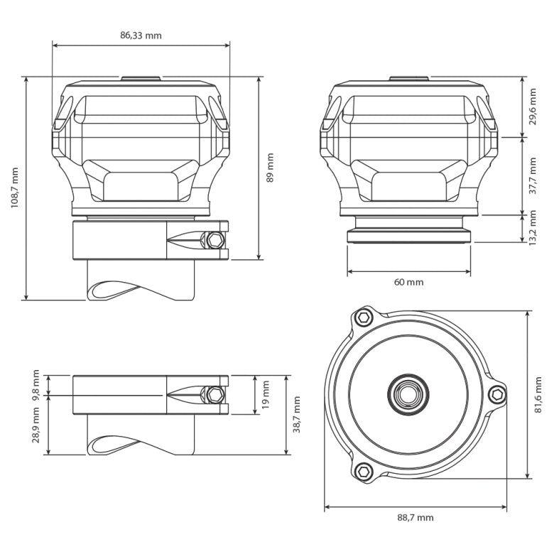 Blow Off Valve BOV50c V-Band