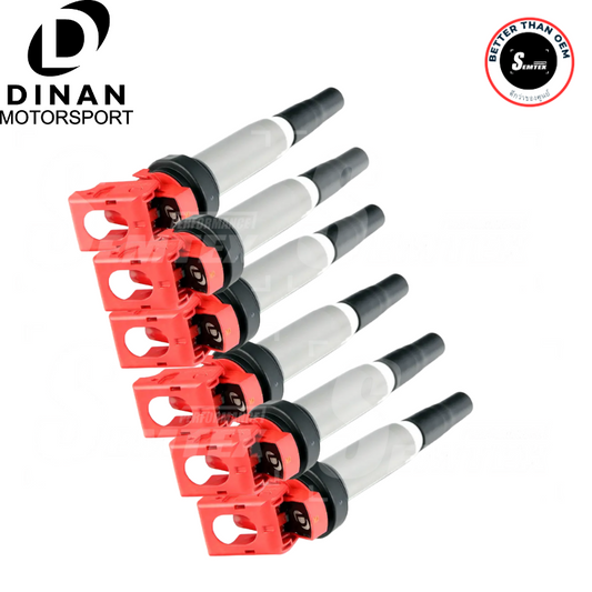 ชุดคอยล์จุดระเบิดสีแดง Dinan สำหรับ BMW/MINI เครื่องรหัส N จำนวน 6 ตัว