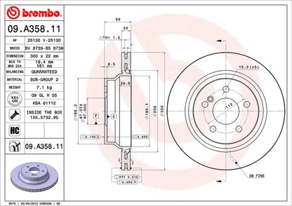 จานเบรกคู่หน้า Brembo High Carbon (เจาะรู) – Mercedes-Benz CLS-Class C257 (CLS300d)