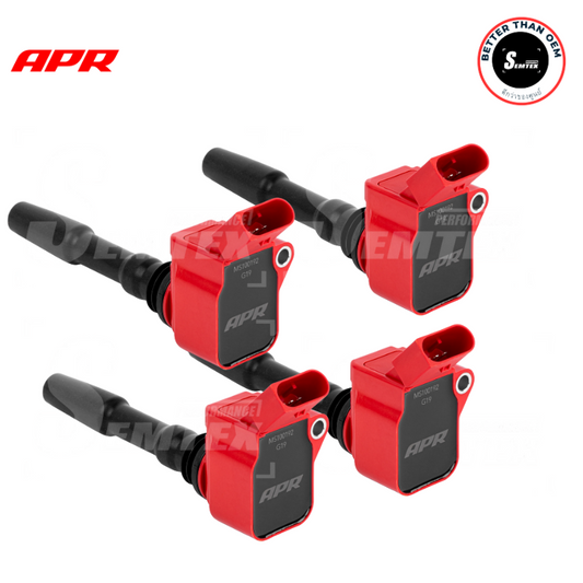 คอยล์จุดระเบิดสีแดงของ APR สำหรับ MQB Audi MK3 TT, TTs / Golf MK7-8 GTi, R จำนวน 4 ตัว