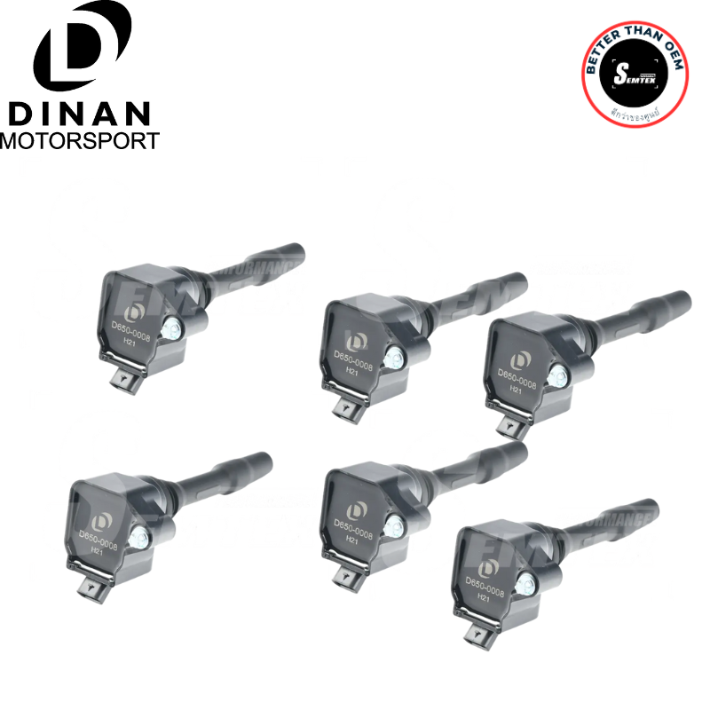 ชุดคอยล์จุดระเบิดสีดำ Dinan สำหรับเครื่องตระกูล B จำนวน 6 ตัว