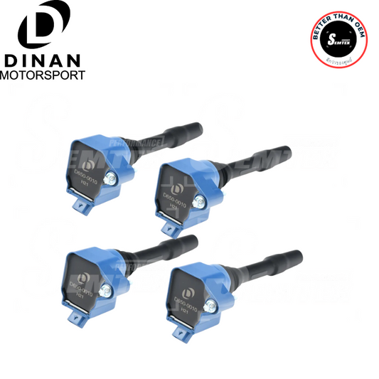 ชุดคอยล์จุดระเบิดสีน้ำเงิน Dinan สำหรับเครื่องตระกูล B จำนวน 4 ตัว