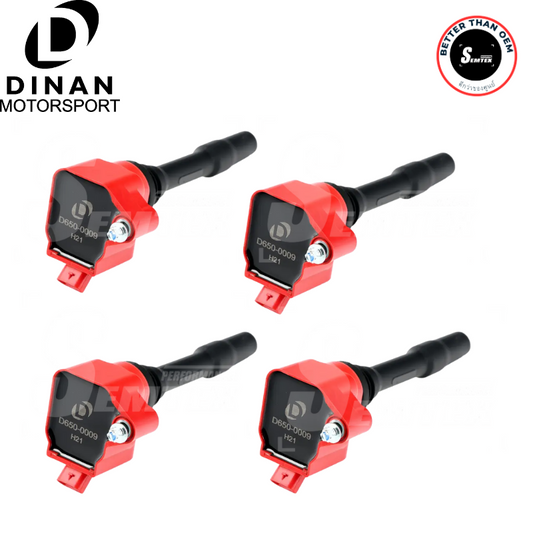 ชุดคอยล์จุดระเบิดสีแดง Dinan สำหรับเครื่องตระกูล B จำนวน 4 ตัว