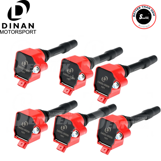 ชุดคอยล์จุดระเบิดสีแดง Dinan สำหรับเครื่องตระกูล B จำนวน 6 ตัว