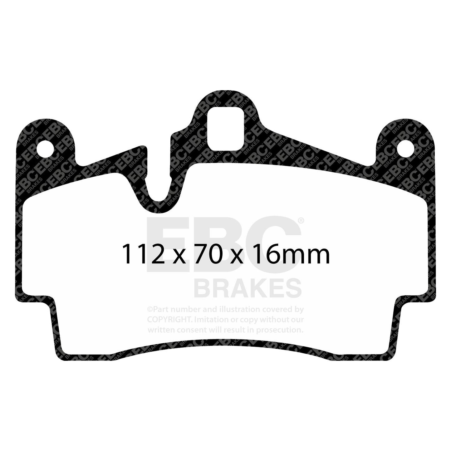 ผ้าเบรกหลัง EBC Yellowstuff DP41474R (17z / 18z) – สำหรับ Audi Q7 4L, Porsche Cayenne 9PA และ VW Touareg Mk1