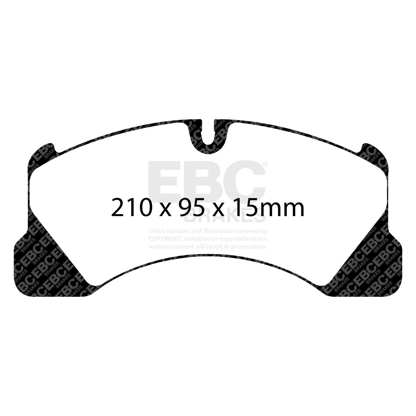 ผ้าเบรกหน้า EBC Bluestuff 5000 Series TrackDay Set DP51835NDX – สำหรับ Audi e-tron GT/RS e-tron GT, Porsche Cayenne/Macan/Panamera/Taycan และ VW Touareg