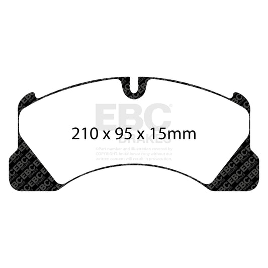 ผ้าเบรกหน้า EBC Bluestuff 5000 Series TrackDay Set DP51835NDX – สำหรับ Audi e-tron GT/RS e-tron GT, Porsche Cayenne/Macan/Panamera/Taycan และ VW Touareg