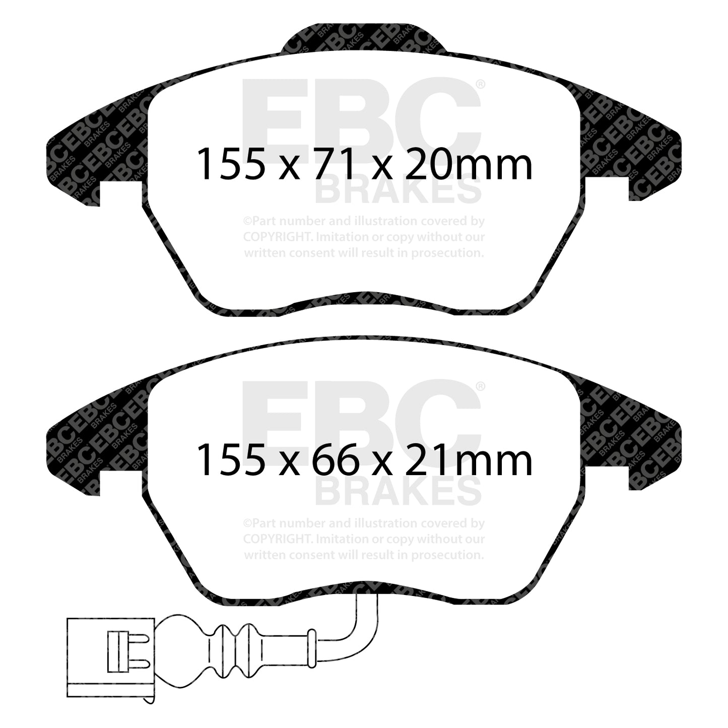 ผ้าเบรกหน้า EBC Yellowstuff DP41945R – สำหรับ Audi S1 (8X) และ Audi TT (8J)
