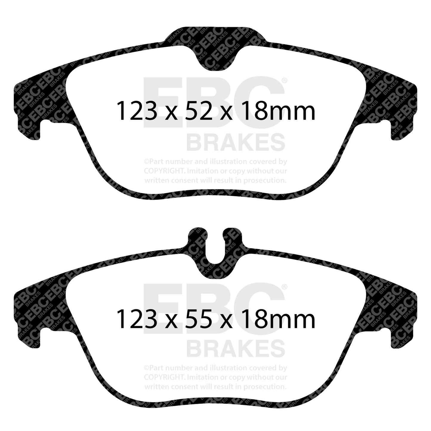 ผ้าเบรกหลัง EBC Yellowstuff DP41990R – สำหรับ Mercedes-Benz C-Class W204 / C204 และ E-Class W212 / C207