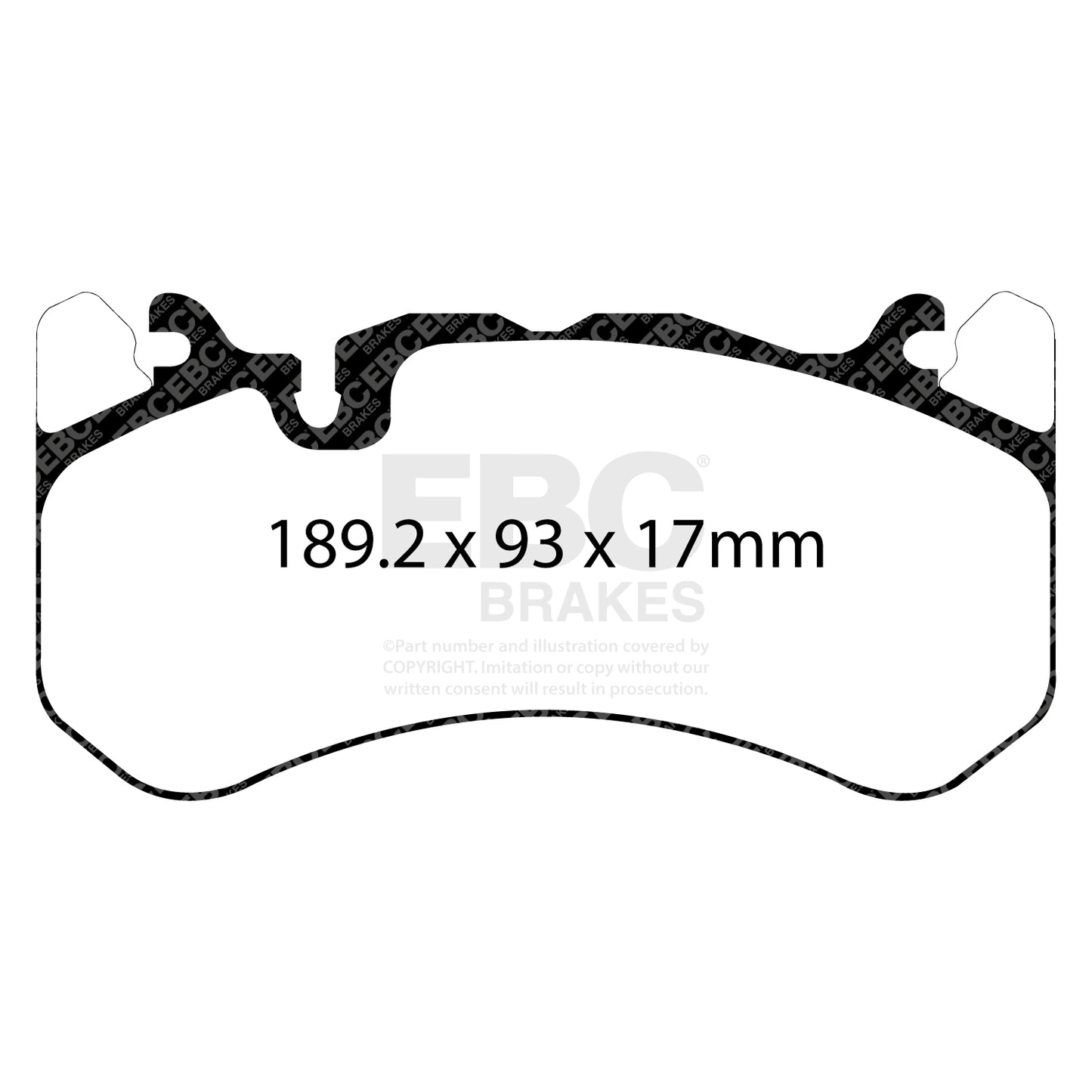 ผ้าเบรกหน้า EBC Yellowstuff DP42081R – สำหรับ Audi RS6 / RS7 และ Mercedes-AMG C63, E63, GLC63