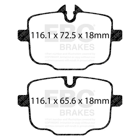 ผ้าเบรกหลัง EBC Bluestuff DP52089NDX – สำหรับ BMW M2 G87 / M3 G80 G81 / M4 G82 G83