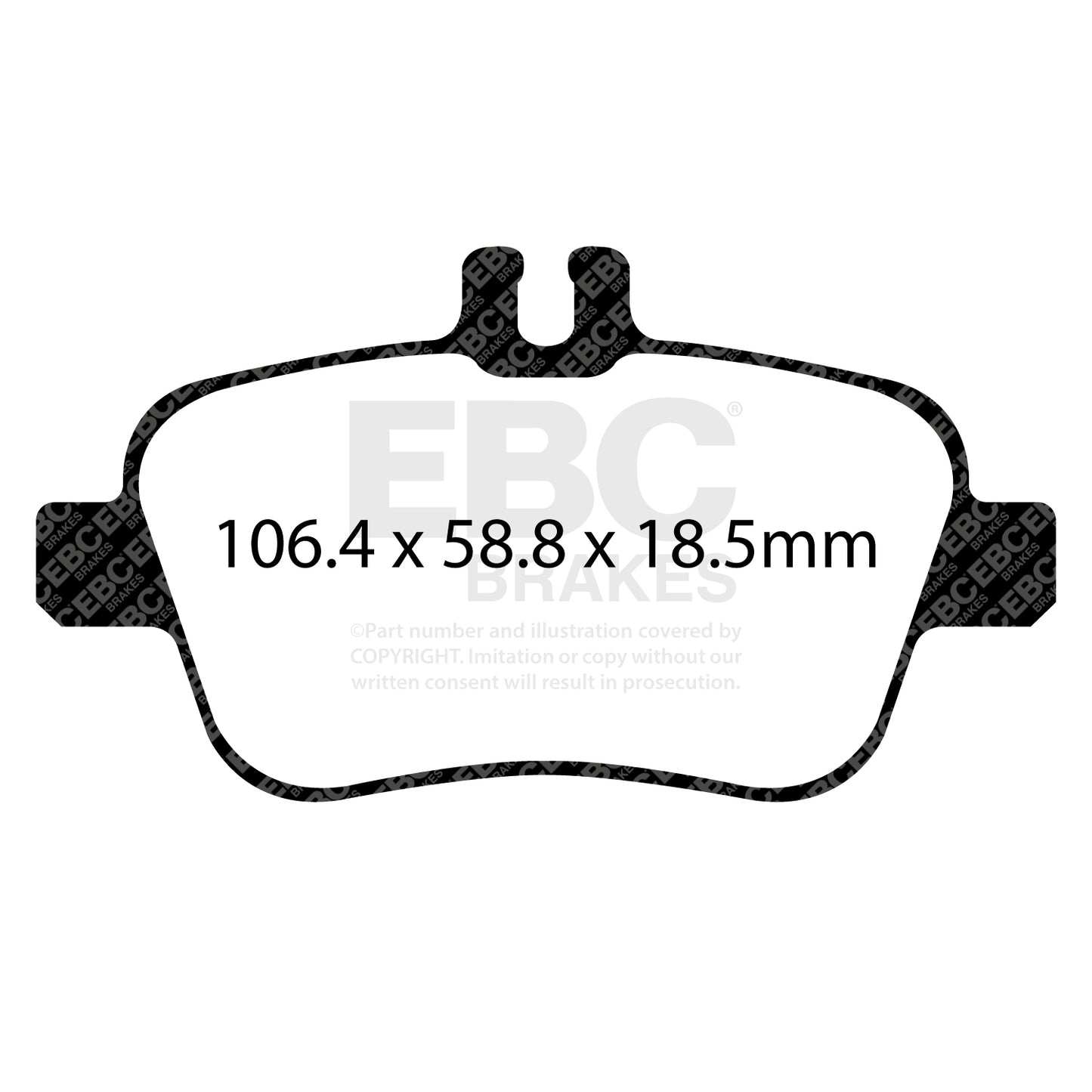 ผ้าเบรกหลัง EBC Yellowstuff DP42157R – สำหรับ Mercedes-Benz A-Class (W176), CLA-Class (C117), GLA-Class (X156)