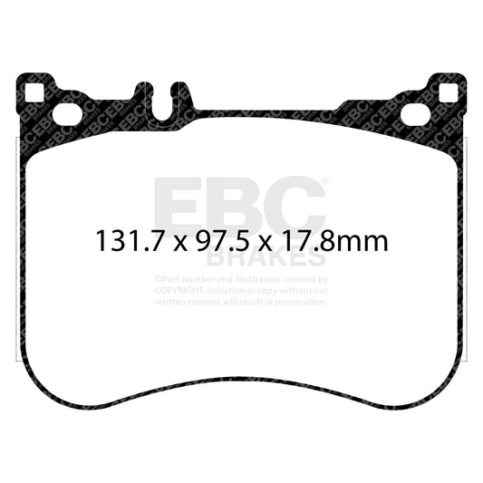ผ้าเบรกหน้า EBC Yellowstuff DP42178R – สำหรับ Mercedes-Benz CLS (C257) และ S-Class (W222 AMG Line)
