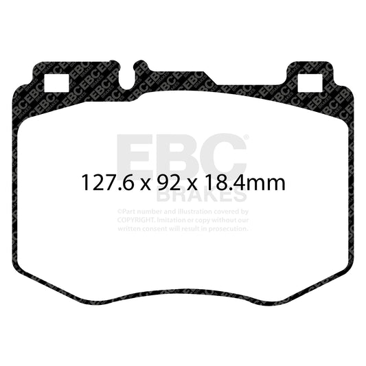 ผ้าเบรกหน้า EBC Greenstuff DP22210 – สำหรับ Mercedes-Benz C-Class (W205 / C205), CLS (C257), E-Class (W213 / C238) และ GLC-Class (W253)