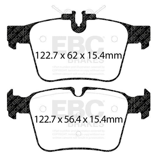 ผ้าเบรกหลัง EBC Yellowstuff DP42215R – สำหรับ Mercedes-Benz C-Class (W205 / C205)
