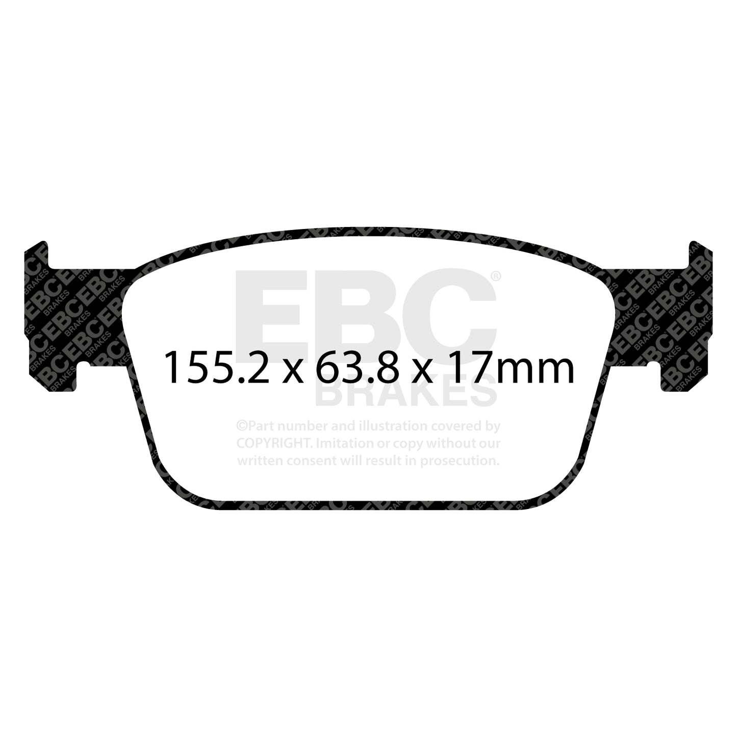 ผ้าเบรกหน้า EBC Yellowstuff 4000 Series Sport Set DP42273R – สำหรับ Audi A4/A5 (B9) และ A4 Allroad Mk2