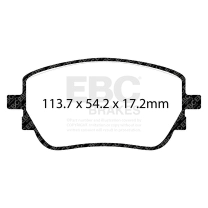 เบรกหลัง EBC Yellowstuff DP42391R – สำหรับ Mercedes-AMG A35 / A45 / CLA35 / CLA45 / GLA35 / GLA45 / GLB35 (W177, V177, C118, X118, H247, X247)
