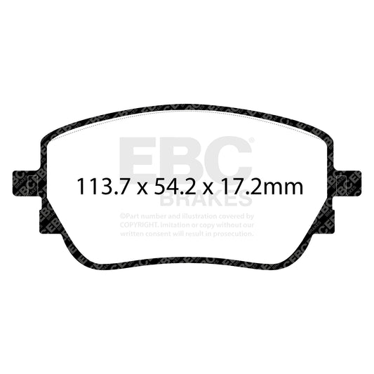 เบรกหลัง EBC Yellowstuff DP42391R – สำหรับ Mercedes-AMG A35 / A45 / CLA35 / CLA45 / GLA35 / GLA45 / GLB35 (W177, V177, C118, X118, H247, X247)