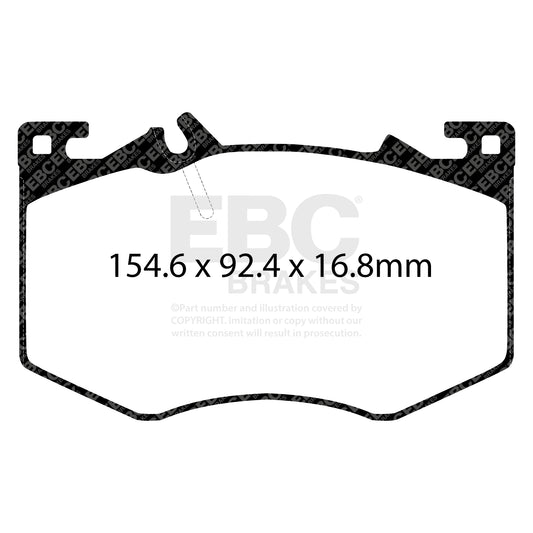 เบรกหน้า EBC Yellowstuff DP42423R – สำหรับ Mercedes-AMG A35 / A45 / CLA35 / CLA45 / GLA35 / GLA45 / GLB35 (W177, V177, C118, X118, H247, X247