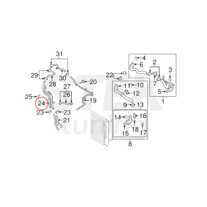 ท่อน้ำหล่อเย็นแบบโลหะ Audi VW (Coolant Pipe – Metal) OEM VIKA 11211801401