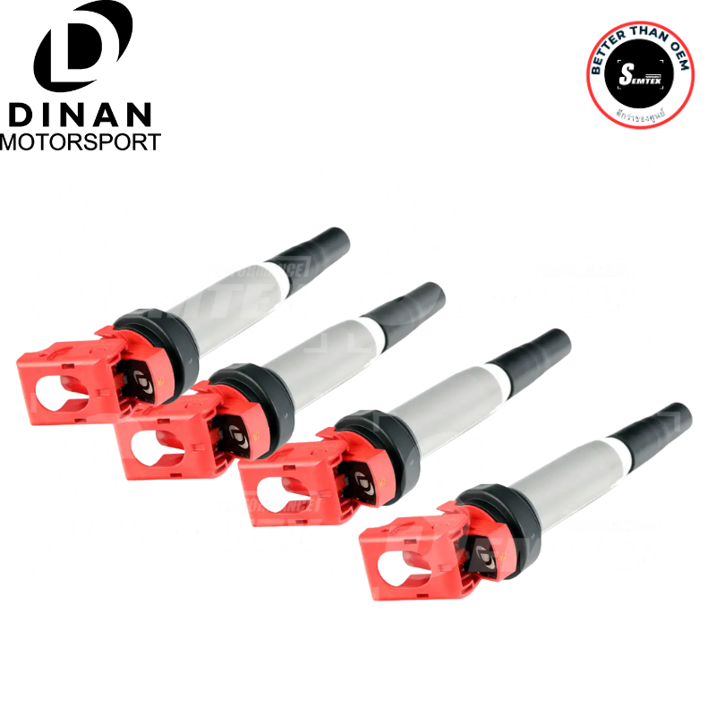 ชุดคอยล์จุดระเบิดสีแดง Dinan สำหรับ BMW/MINI เครื่องรหัส N จำนวน 4 ตัว