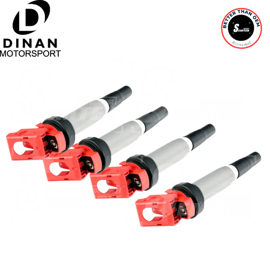 ชุดคอยล์จุดระเบิดสีแดง Dinan สำหรับ BMW/MINI เครื่องรหัส N จำนวน 4 ตัว