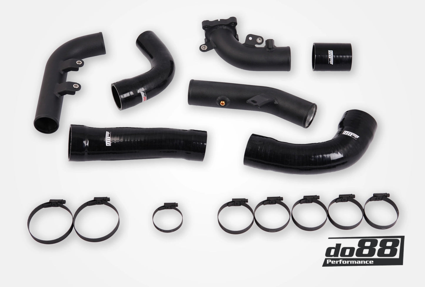 do88 Toyota Yaris GR Pressure pipes for do88 IC, Black hoses