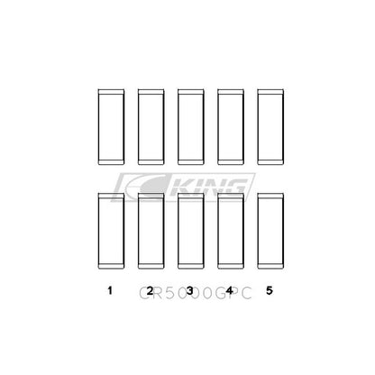 King CR5000GPC – ชาร์ปก้านสูบ (Racing GPC Series) สำหรับ Audi 2.5L 5 สูบ – CEPA / CEPB / CTSA / CZGA / CZGB