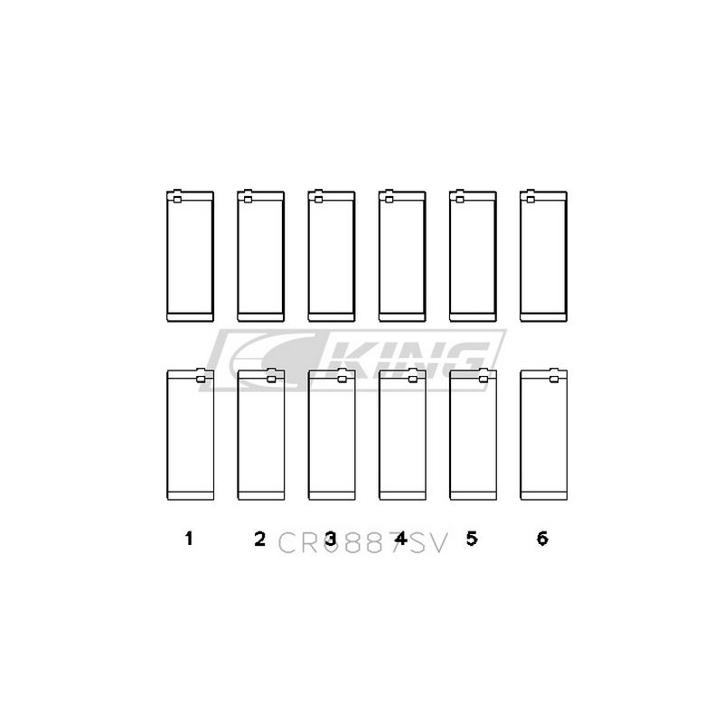 King CR6887SV – ชาร์ปก้านสูบ (OE & Sputter Replacement SilverCore™) สำหรับ BMW B58 / Toyota Supra 3.0L