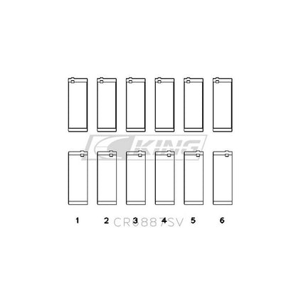 King CR6887SV – ชาร์ปก้านสูบ (OE & Sputter Replacement SilverCore™) สำหรับ BMW B58 / Toyota Supra 3.0L