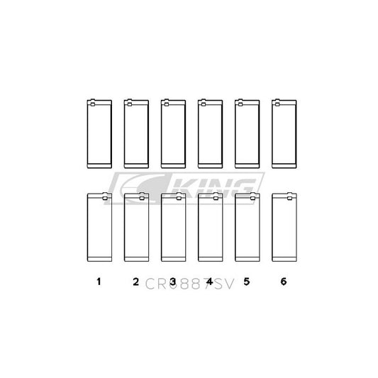 King CR6887SV – ชาร์ปก้านสูบ (OE & Sputter Replacement SilverCore™) สำหรับ BMW B58 / Toyota Supra 3.0L
