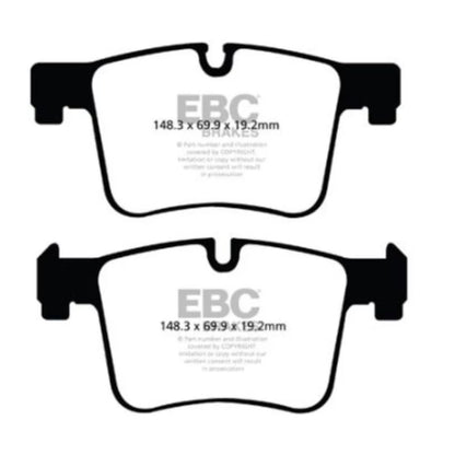 ผ้าเบรค EBC Brakes รุ่น Yellowstuff / ผ้าหน้า BMW F30 ขนาดจาน 312MM, 320i, 320D, 325d, 328i, 330i, 330d, 335i, F36 Series4 จานขนาด 312 mm